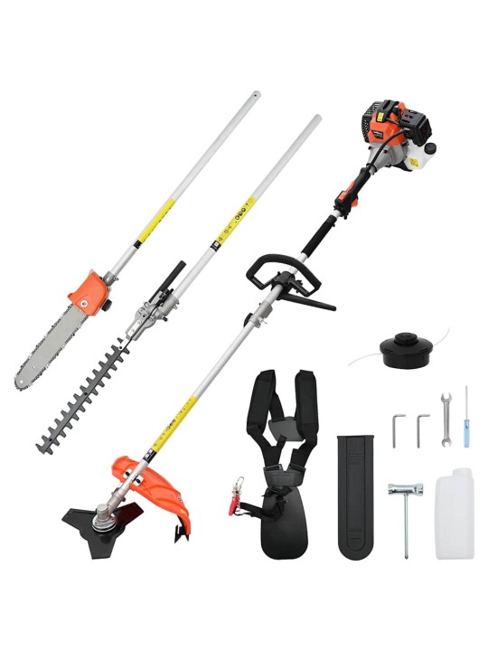 Křovinořez 4 v 1 funkce oranžová 52 cm3 1,45 kw