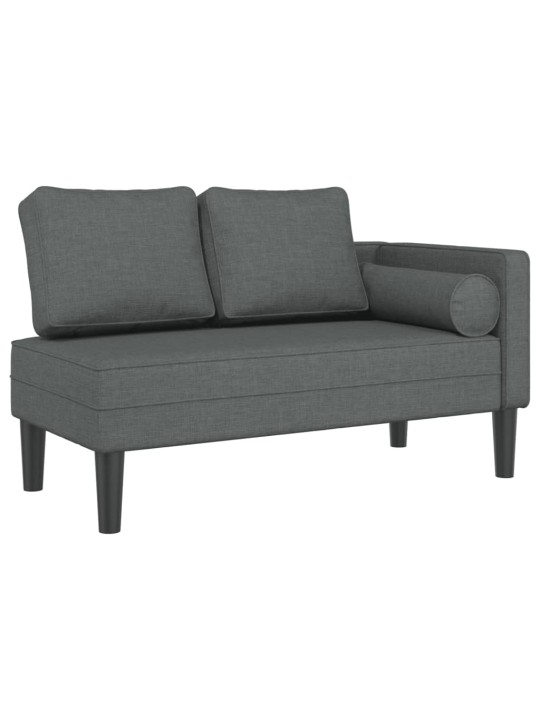 Lenoška s poduškami tmavě šedá textil
