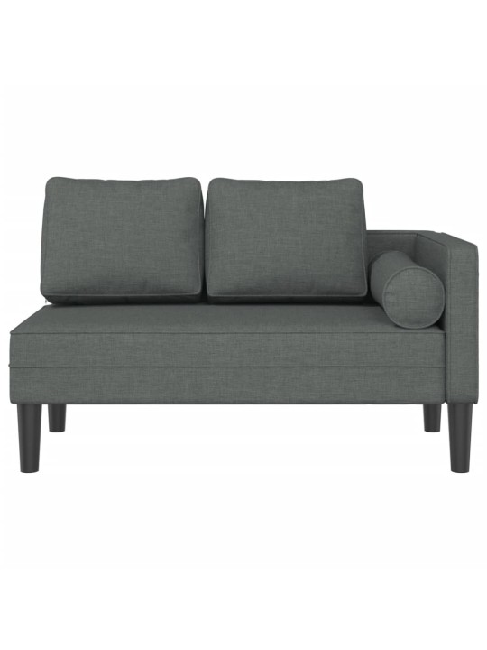 Lenoška s poduškami tmavě šedá textil