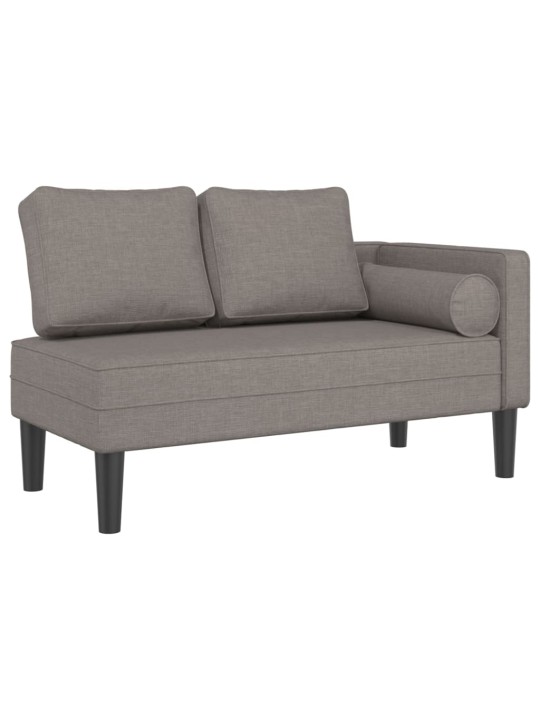 Lenoška s poduškami taupe textil