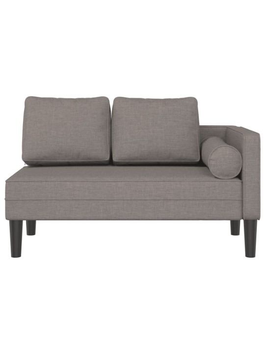 Lenoška s poduškami taupe textil