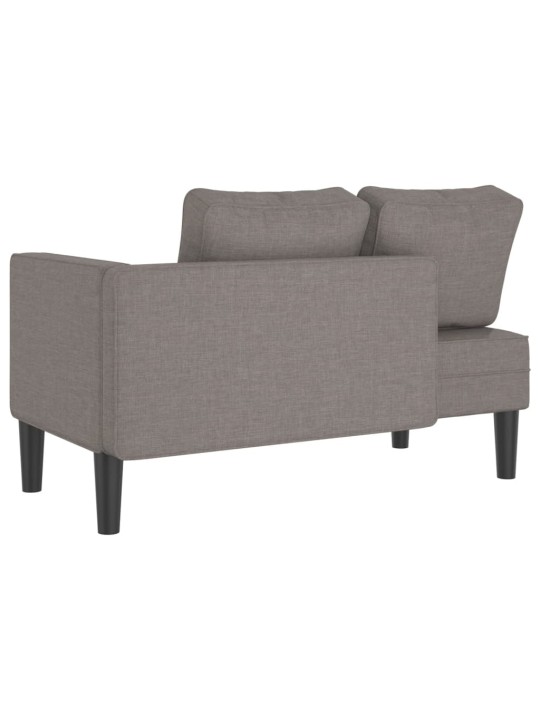 Lenoška s poduškami taupe textil