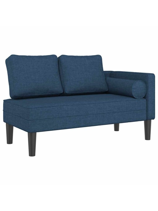 Lenoška s poduškami modrá textil