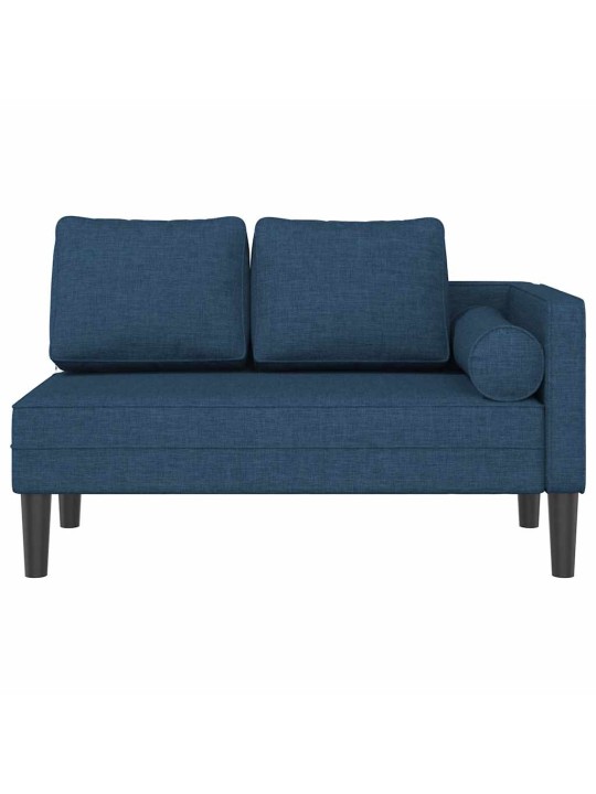 Lenoška s poduškami modrá textil