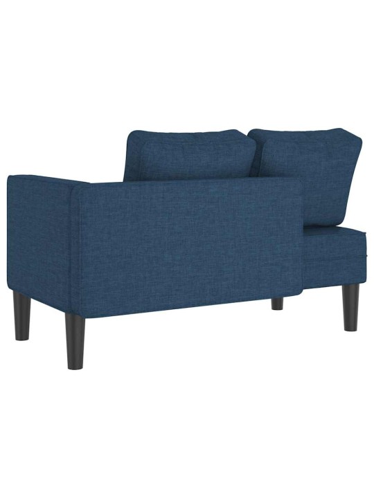 Lenoška s poduškami modrá textil
