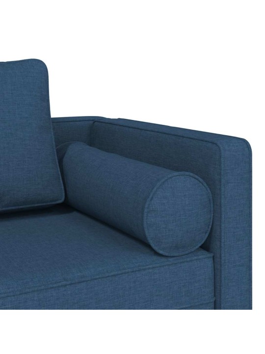 Lenoška s poduškami modrá textil