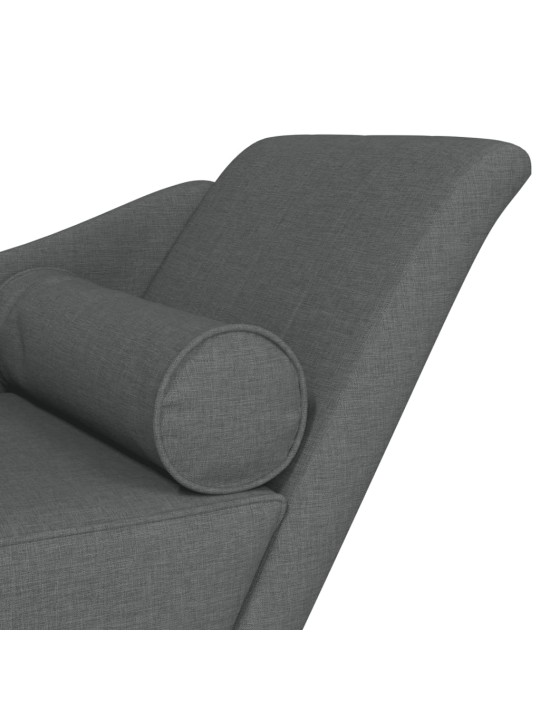 Lenoška s poduškami tmavě šedá textil