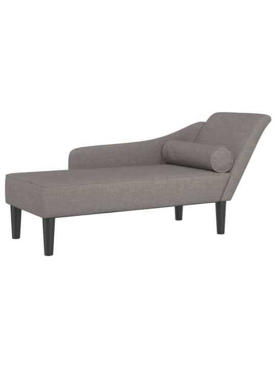 Lenoška s poduškami taupe textil