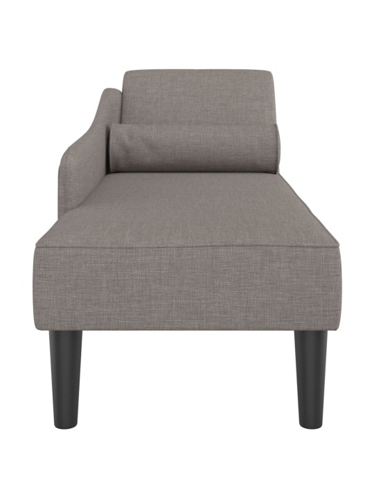 Lenoška s poduškami taupe textil