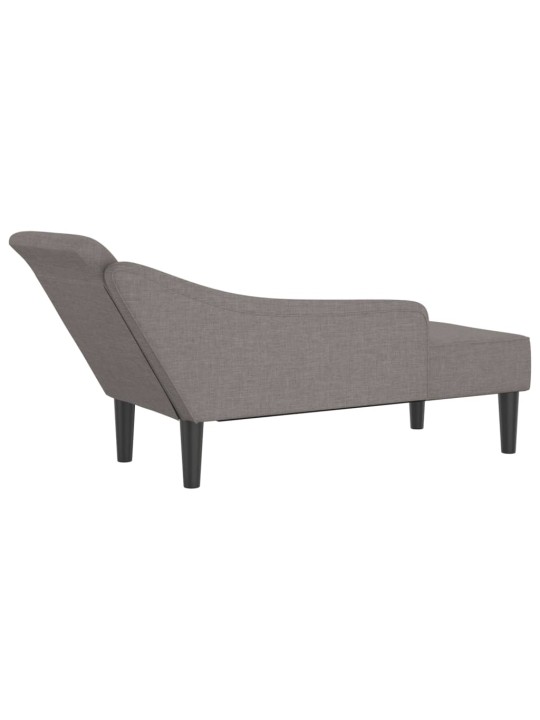 Lenoška s poduškami taupe textil
