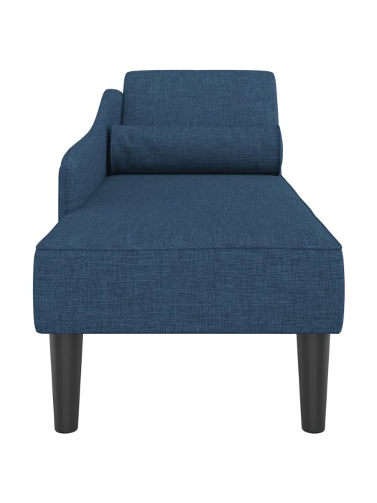 Lenoška s poduškami modrá textil