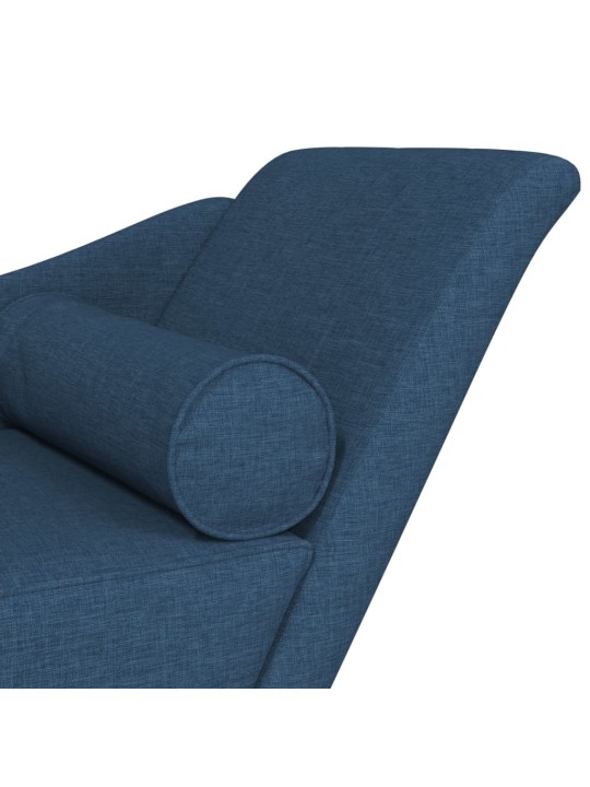 Lenoška s poduškami modrá textil