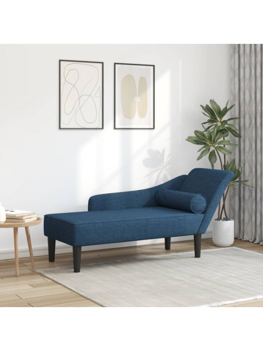 Lenoška s poduškami modrá textil