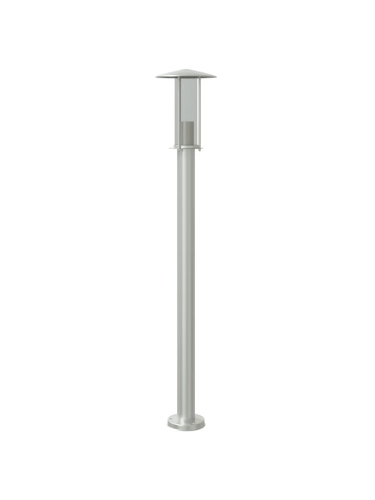 Venkovní stojací lampa stříbrná 100 cm nerezová ocel
