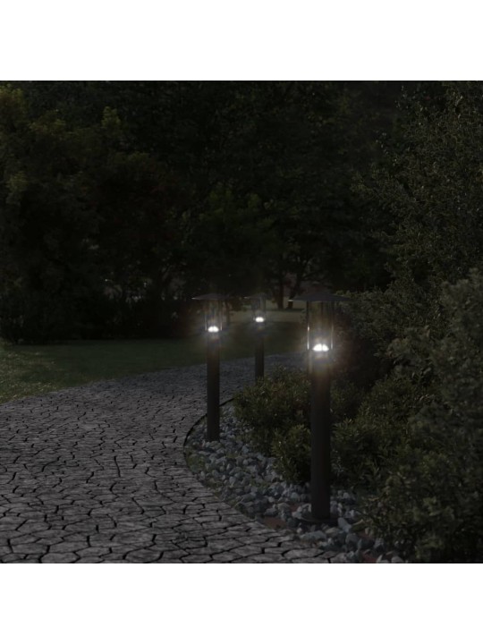 Venkovní stojací lampy 3 ks černé 60 cm nerezová ocel