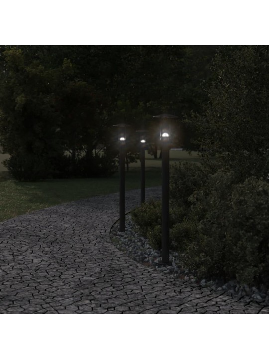 Venkovní stojací lampa černá 100 cm nerezová ocel
