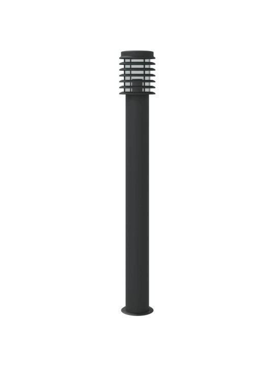 Venkovní stojací lampy 3 ks černé 110 cm nerezová ocel