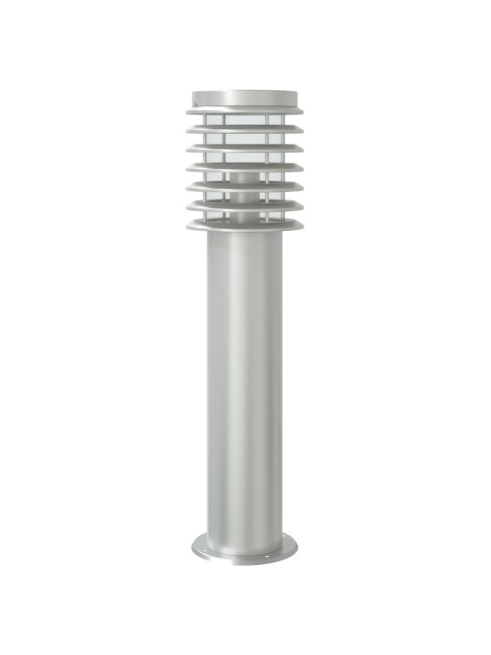 Venkovní stojací lampa s čidlem stříbrná 60 cm nerezová ocel