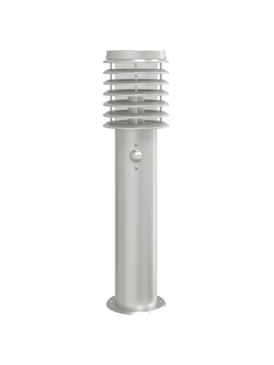 Venkovní stojací lampy s čidly 3 ks stříbrné 60cm nerezová ocel