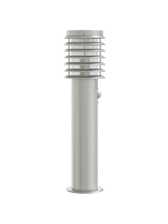 Venkovní stojací lampy s čidly 3 ks stříbrné 60cm nerezová ocel