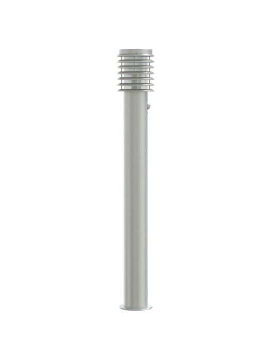 Venkovní stojací lampy s čidly 3 ks stříbrné 110 cm ocel