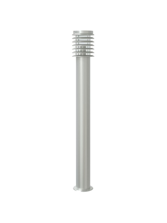 Venkovní stojací lampy s čidly 3 ks stříbrné 110 cm ocel