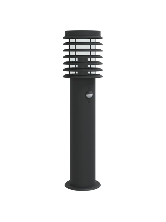 Venkovní stojací lampa s čidlem černá 60 cm nerezová ocel