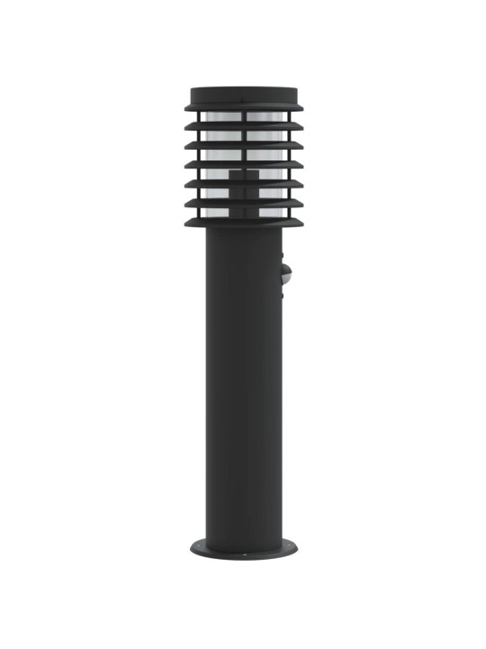 Venkovní stojací lampy s čidly 3 ks černé 60 cm nerezová ocel
