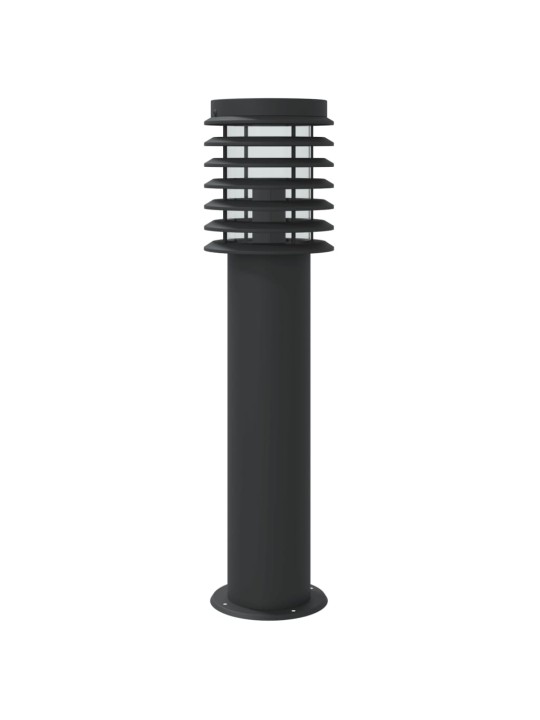 Venkovní stojací lampy s čidly 3 ks černé 60 cm nerezová ocel