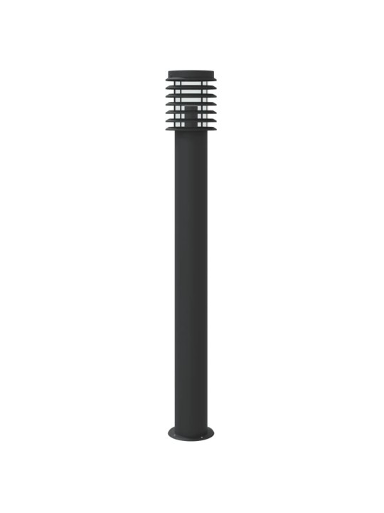 Venkovní stojací lampy s čidly 3 ks černé 110 cm nerezová ocel