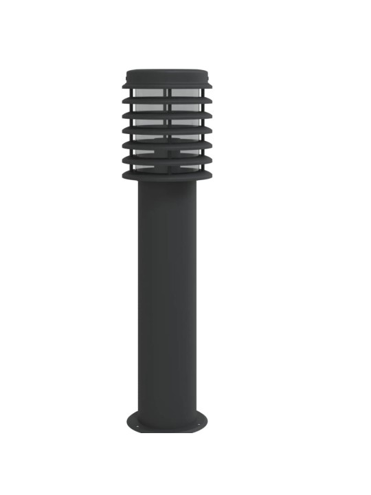 Venkovní stojací lampa se zásuvkou černá 60 cm nerezová ocel