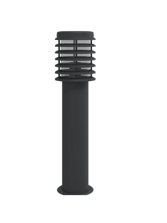 Venkovní stojací lampy se zásuvkou 3 ks černé 60 cm ocel