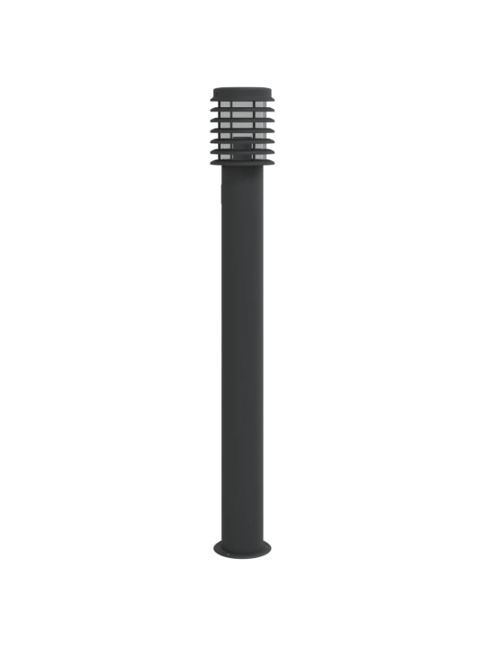 Venkovní stojací lampy se zásuvkou 3 ks černé 110 cm ocel