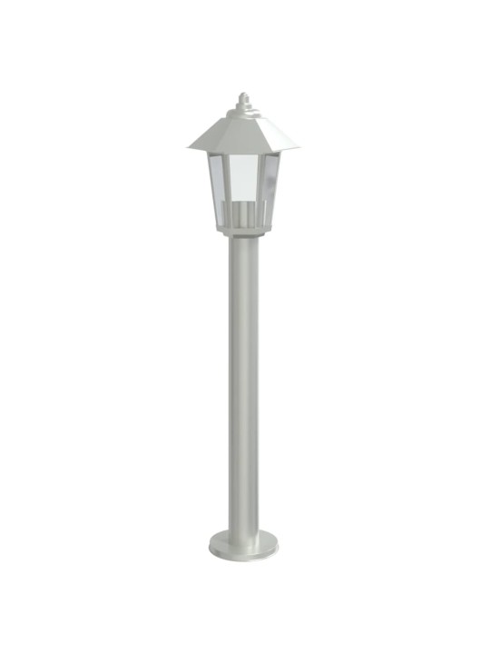 Venkovní stojací lampa stříbrná 80 cm nerezová ocel