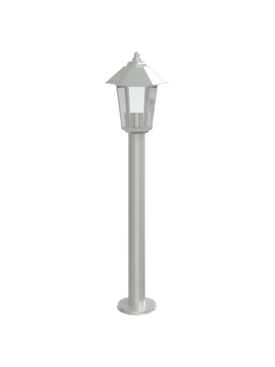 Venkovní stojací lampa stříbrná 80 cm nerezová ocel