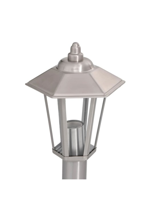 Venkovní stojací lampa stříbrná 80 cm nerezová ocel
