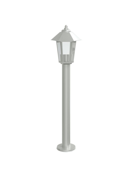 Venkovní stojací lampy 3 ks stříbrné 80 cm nerezová ocel