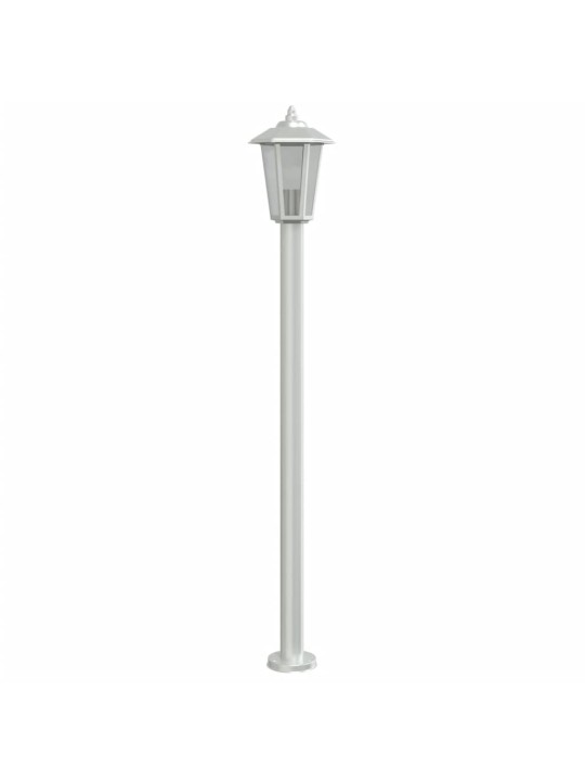Venkovní stojací lampa stříbrná 120 cm nerezová ocel