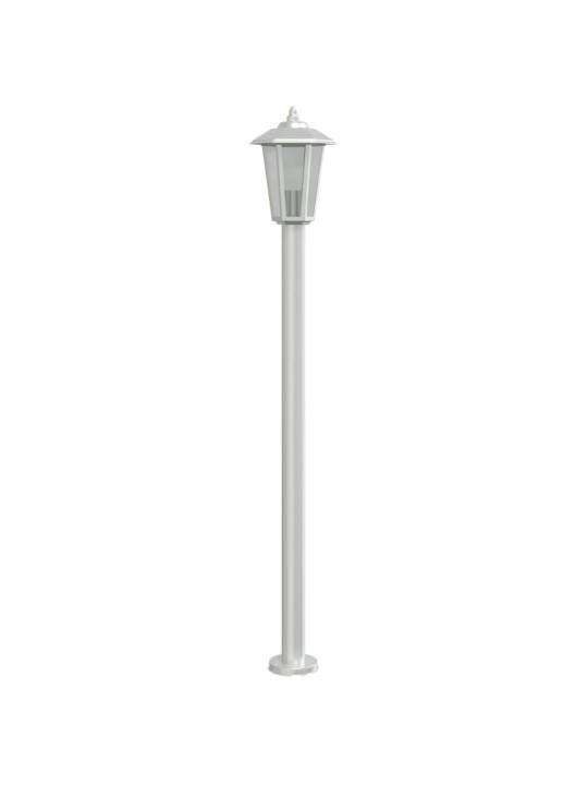 Venkovní stojací lampy 3 ks stříbrné 120 cm nerezová ocel