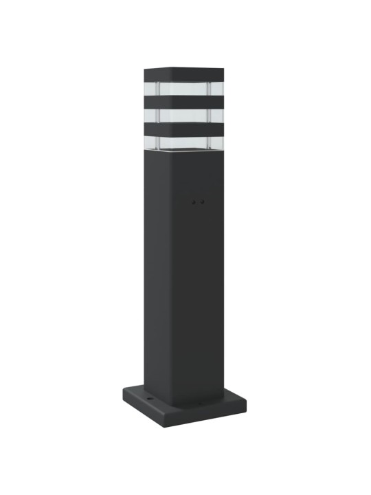 Venkovní stojací lampa černá 50 cm hliník