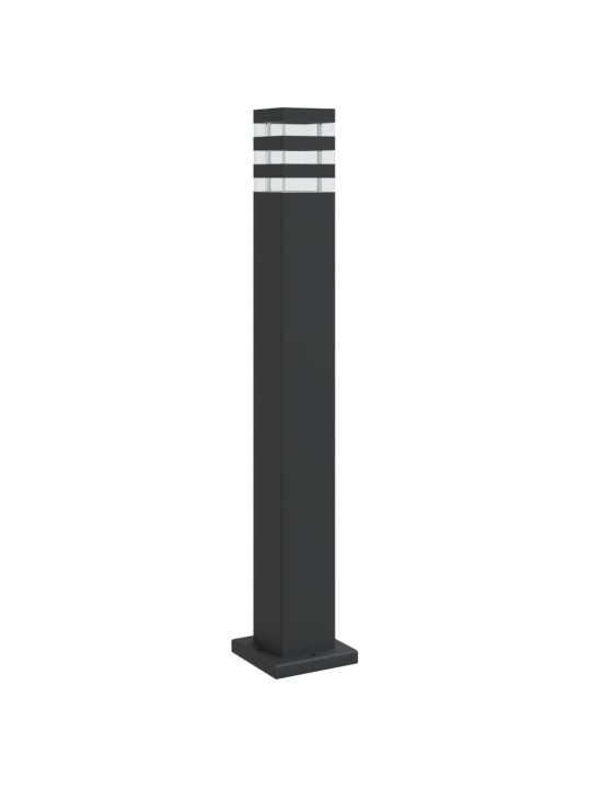 Venkovní stojací lampa černá 80 cm hliník