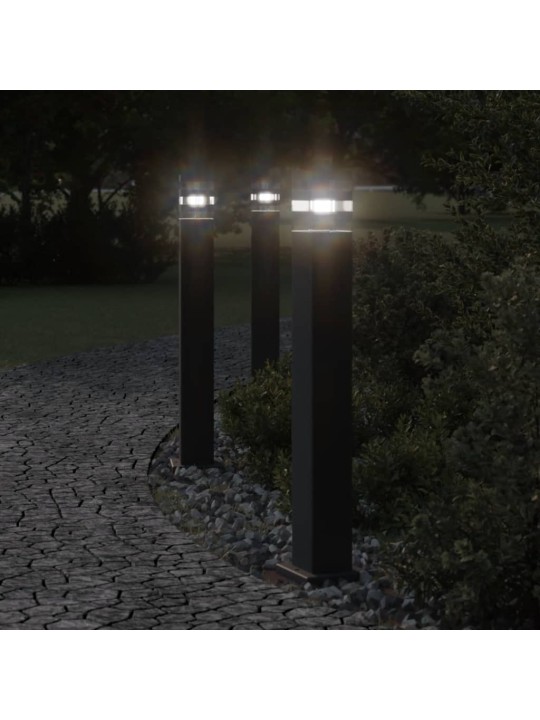 Venkovní stojací lampa černá 80 cm hliník