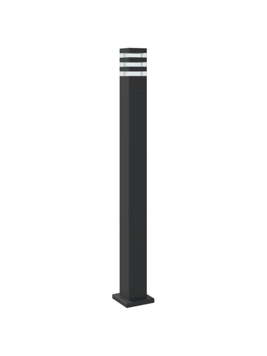 Venkovní stojací lampy s čidlem 3 ks černé 110 cm hliník