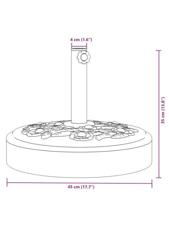 Stojan na slunečník pro tyč Ø 38 / 48 mm 25 kg kruhový