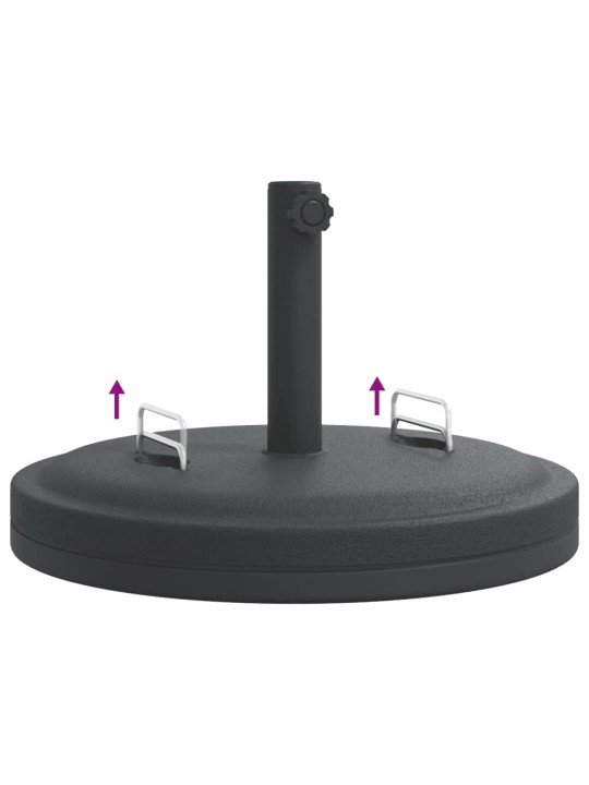 Stojan na slunečník s úchyty pro tyč Ø 38 / 48 mm 25 kg kruhový