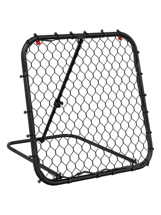 Fotbalový rebounder nastavitelný černý 84 x 73 x 60–80 cm ocel