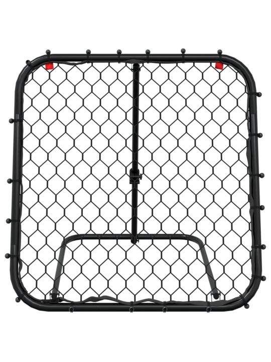 Fotbalový rebounder nastavitelný černý 84 x 73 x 60–80 cm ocel