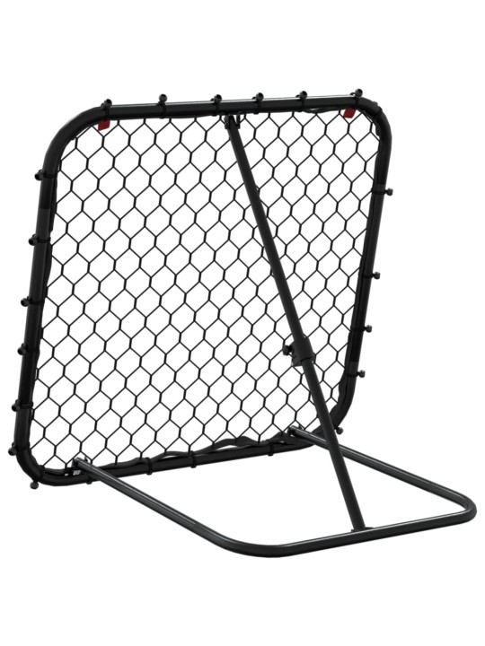 Fotbalový rebounder nastavitelný černý 84 x 73 x 60–80 cm ocel
