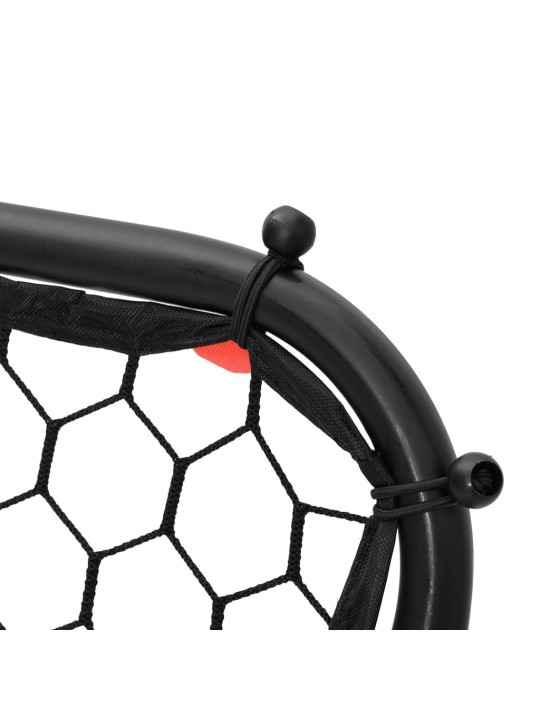 Fotbalový rebounder nastavitelný černý 84 x 73 x 60–80 cm ocel