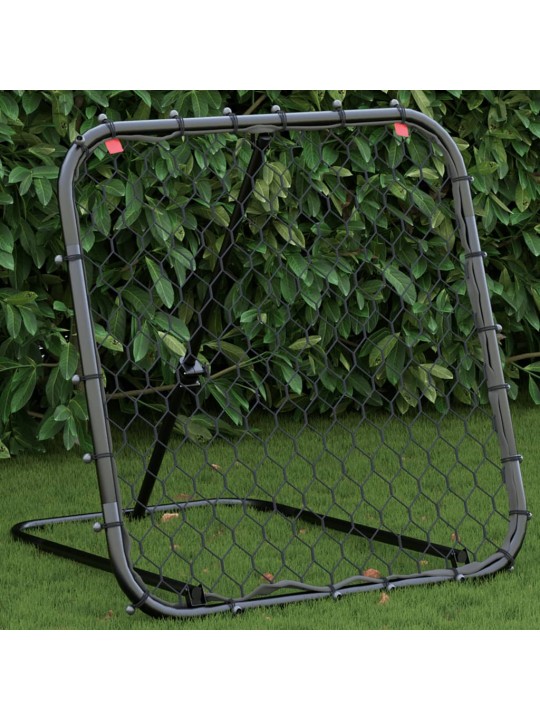 Fotbalový rebounder nastavitelný černý 84 x 73 x 60–80 cm ocel